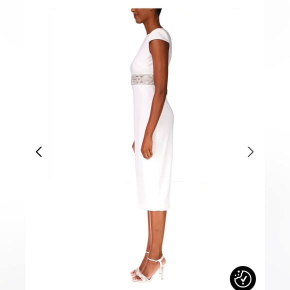 NWT Badgley Mischka Jewel Modele Light Ivory dress size 6 - Picture 2 of 7